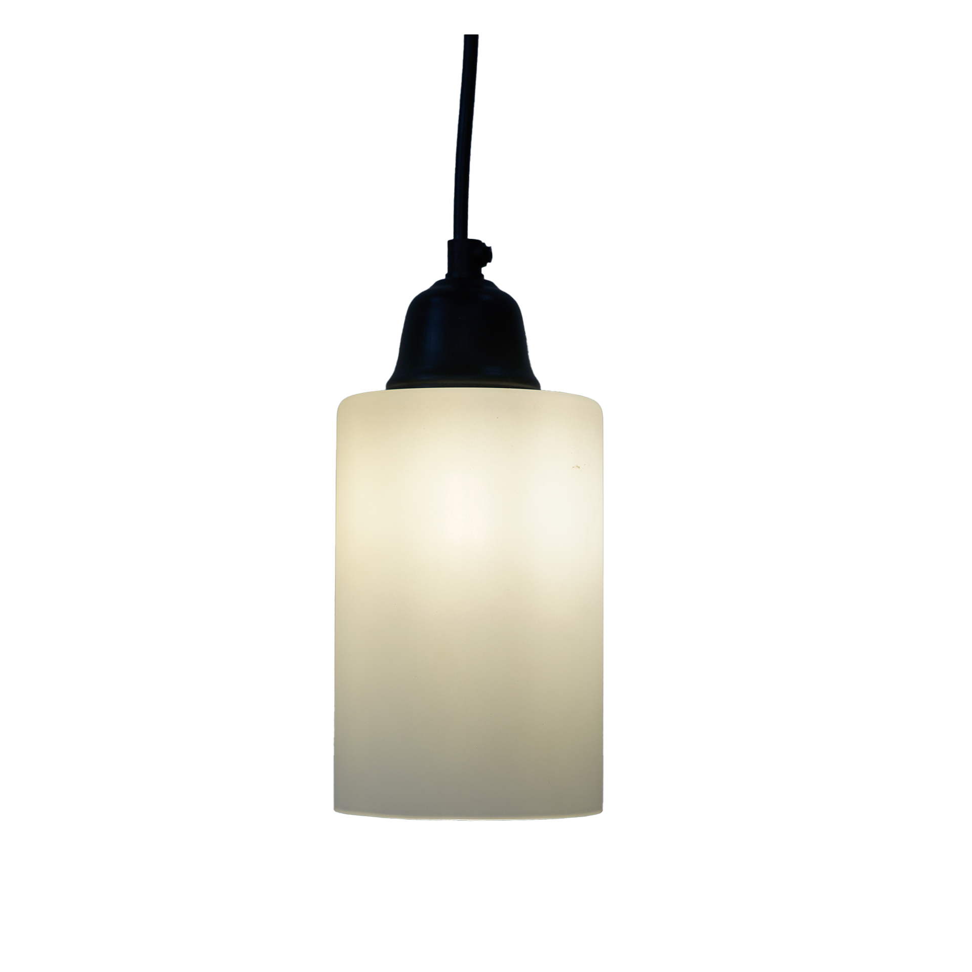Frosted Glass Cylinder Pendant Lamp – Minimal Modern Hanging Light