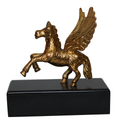 Pegasus Horse Sculpture with Wooden Base