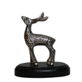 Antique Gold Stag Deer Figurine with Wooden Base