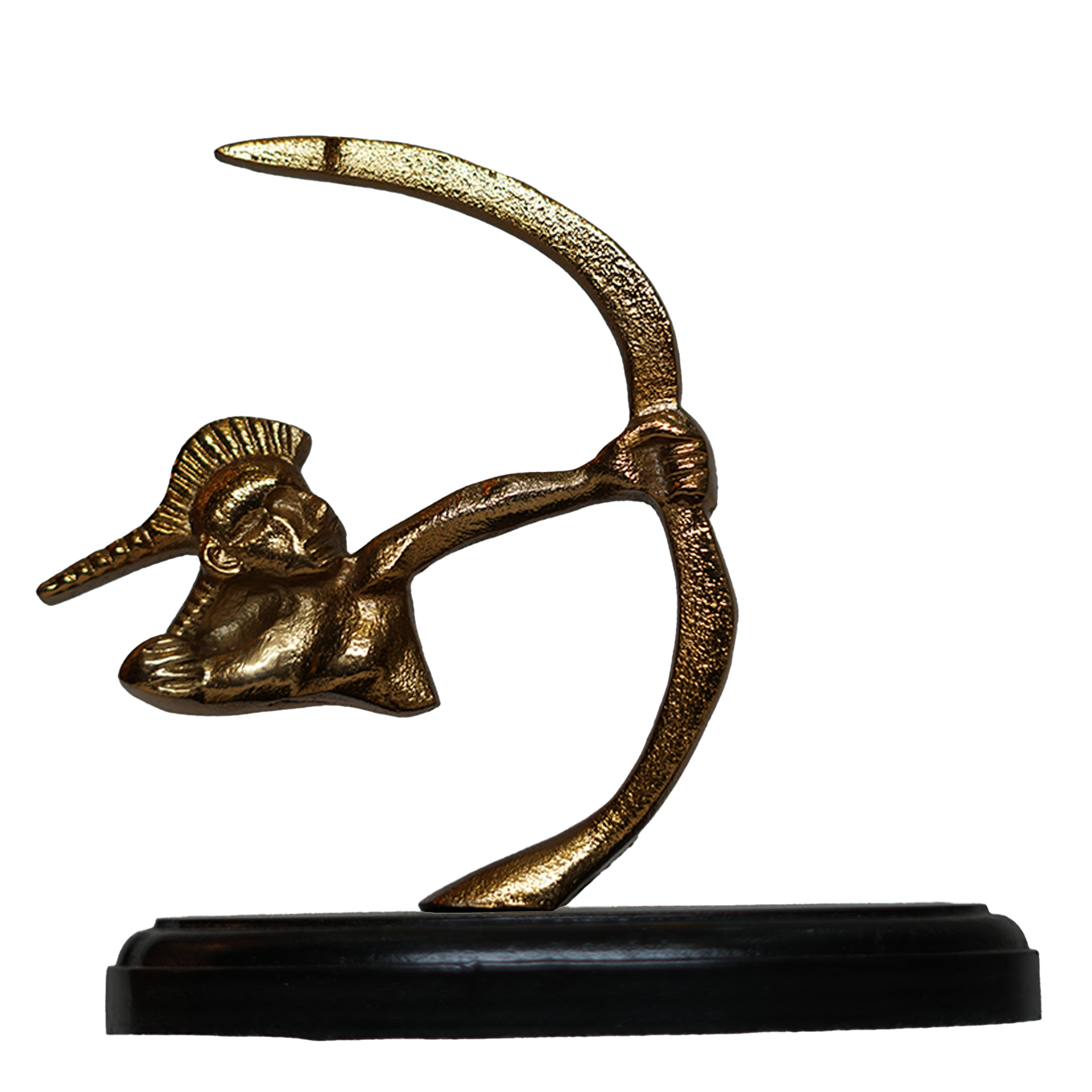 Antique Gold Archer Figurine Sculpture