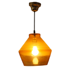 Amber Glow Glass Pendant Lamp – Modern Decorative Hanging Light