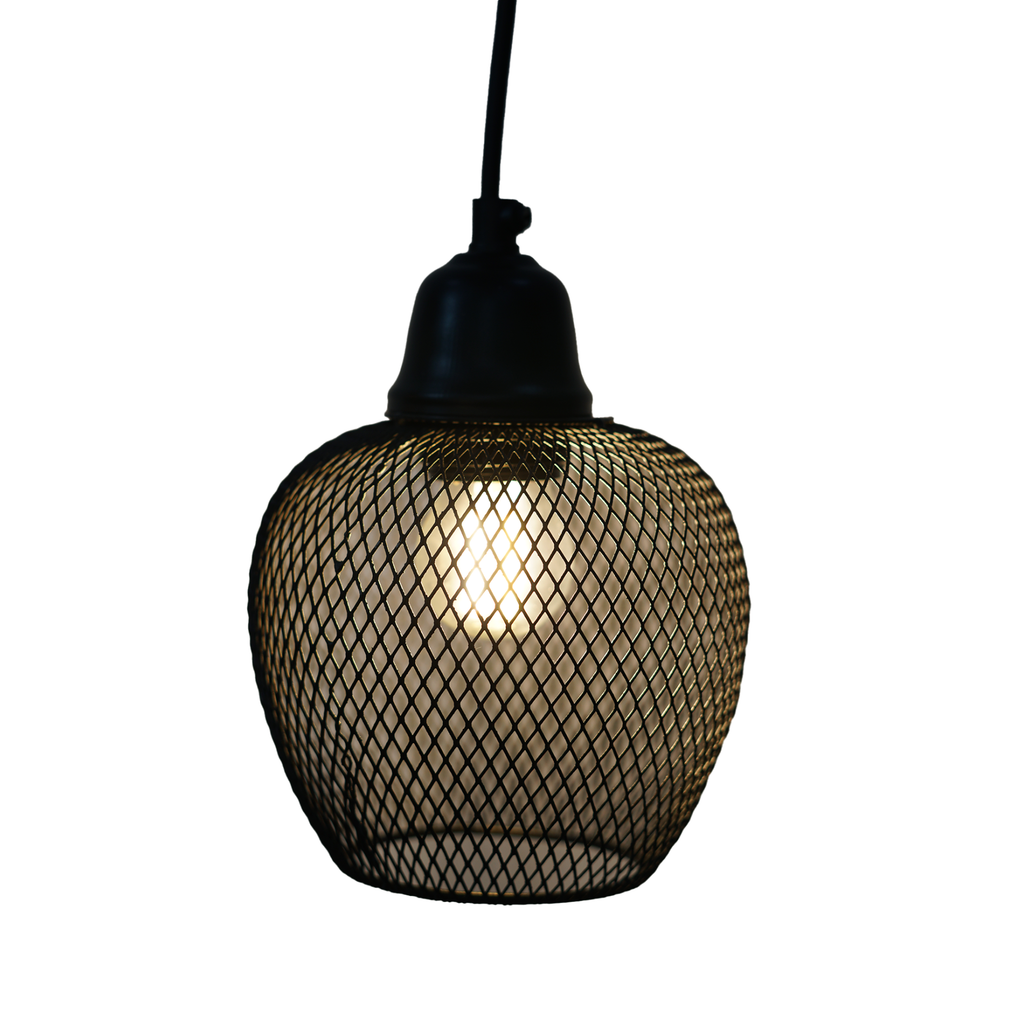 Industrial Mesh Cage Pendant Lamp – Modern Metal Hanging Light